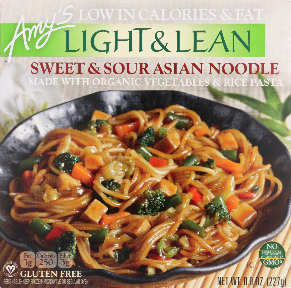 AMY’S: Light & Lean Sweet and Sour Asian Noodle, 8 oz - 0042272008049