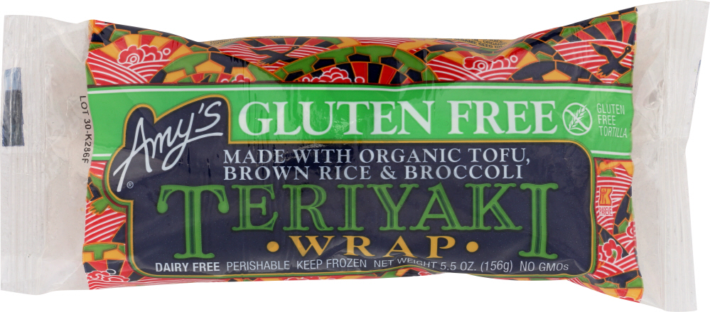 AMY’S: Gluten Free Teriyaki Wrap, 5.5 oz - 0042272008124