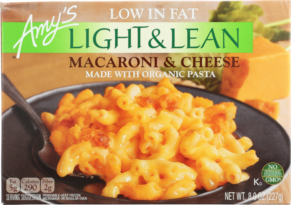 AMYS: Light and Lean Macaroni and Cheese, 8 oz - 0042272009251