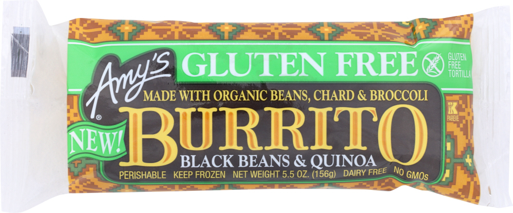 AMYS: Burrito Black Beans & Quinoa, 5.5 oz - 0042272009893