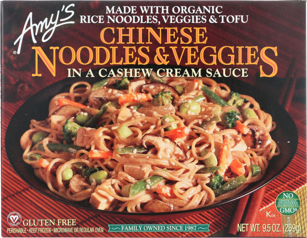 AMYS: Chinese Noodles & Veggies, 9.5 oz - 0042272010059