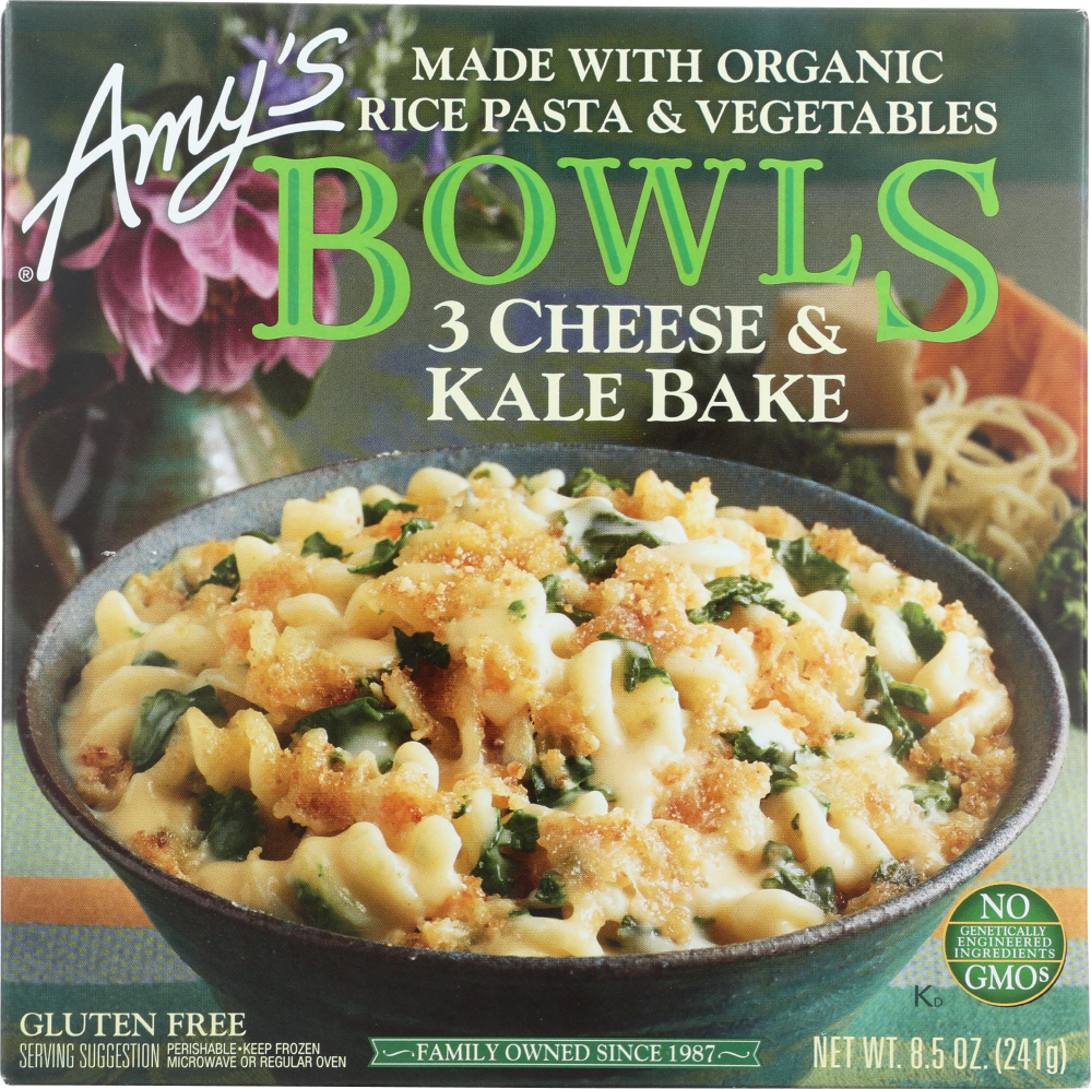 AMYS: 3 Cheese and Kale Bake Bowl, 8.50 oz - 0042272010561