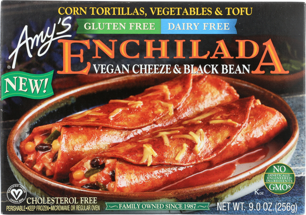 AMYS: Vegan Cheeze and Black Bean Enchilada, 9 oz - 0042272010936