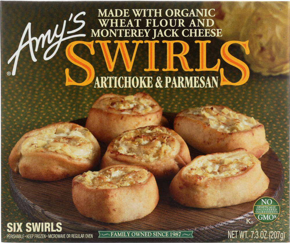Amy'S, Swirls, Artichoke & Parmesan - 042272010943