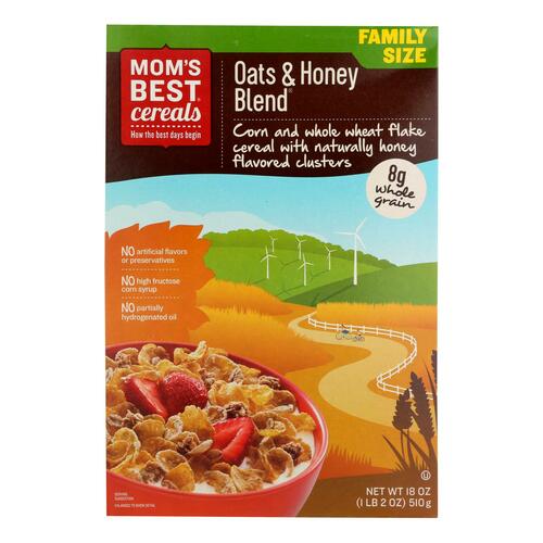 MOM’S BEST CEREALS: Oats & Honey Blend Cereal, 18 oz - 0042400064312
