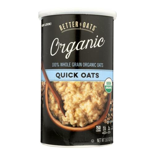 Better Oats Organic Cereal - Quick Oats - Case Of 12 - 16 Oz. - 042400197553