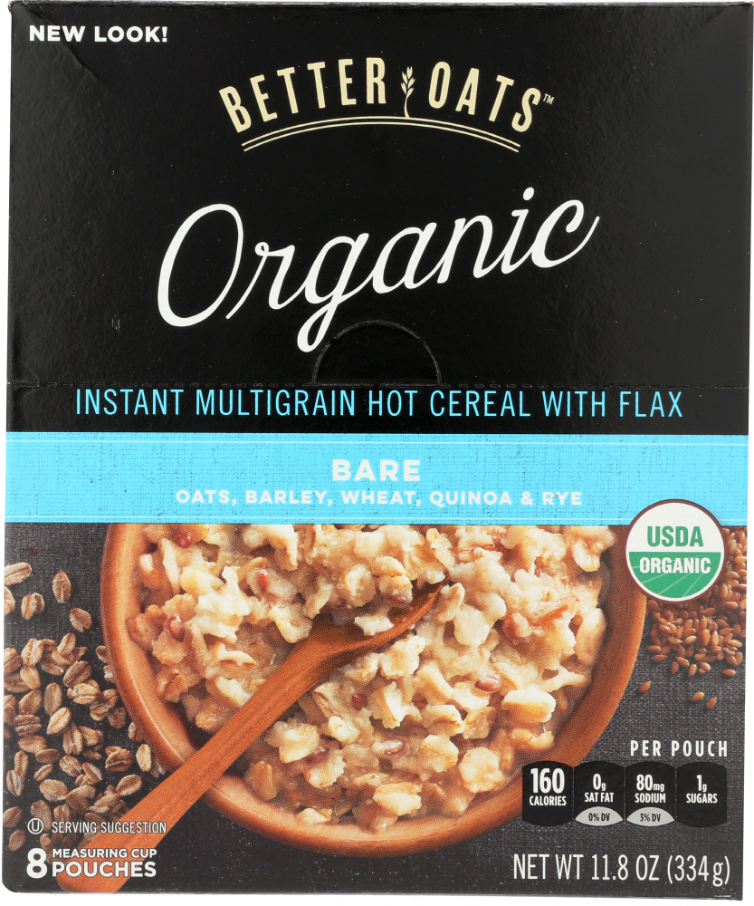 BETTER OATS: Instant Multigrain Hot Cereal with Flax, 11.8 oz - 0042400201939