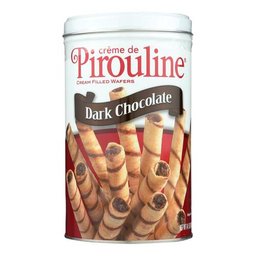 Pirouline, artisan rolled wafers, dark chocolate - 0042456050314