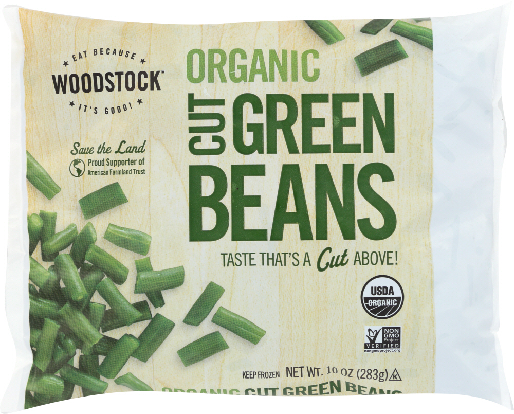WOODSTOCK: Organic Frozen Cut Green Beans, 10 oz - 0042563001582