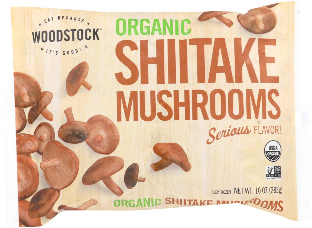 WOODSTOCK: Organic Frozen Shiitake Mushrooms, 10 oz - 0042563007478