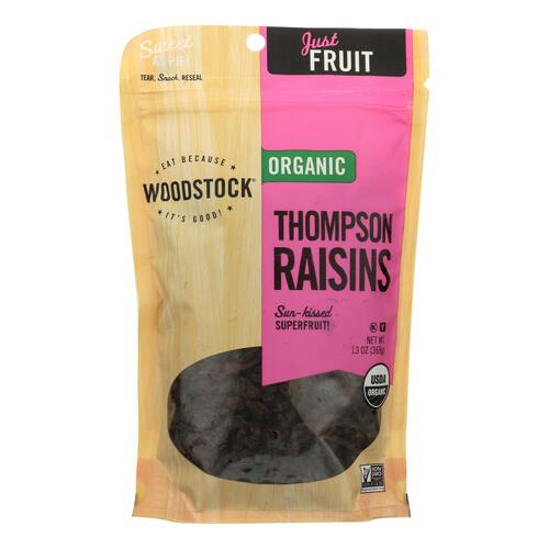WOODSTOCK: Raisins Thompson Organic, 13 oz - 0042563008123