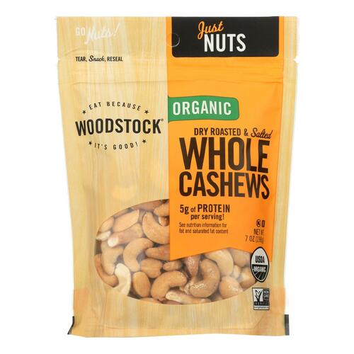 Organic dry roasted and salted whole cashews, dry roasted and salted - 0042563008284