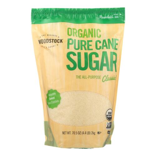 Woodstock Organic Cane Sugar - Case Of 5 - 4.4 Lb - 0042563009748