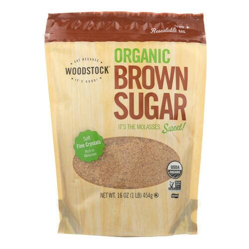 Woodstock Organic Brown Sugar - Case Of 12 - 16 Oz - 042563009755