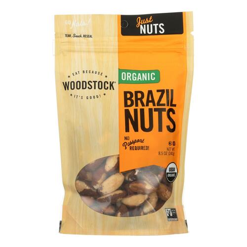 Woodstock Organic Brazil Nuts - Case Of 8 - 8.5 Oz - 042563012519