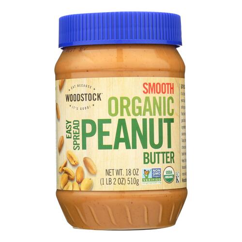 Organic smooth peanut butter easy spread, smooth peanut butter - 0042563012816