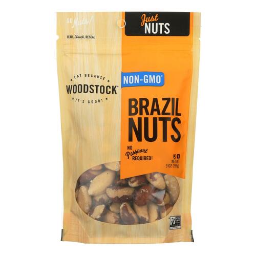 Woodstock Non-gmo Brazil Nuts - Case Of 8 - 9 Oz - 042563015879