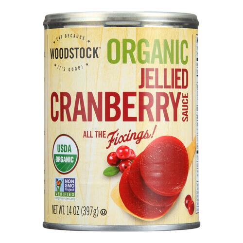 Woodstock Organic Jellied Cranberry Sauce - Case Of 12 - 14 Oz - 042563016265
