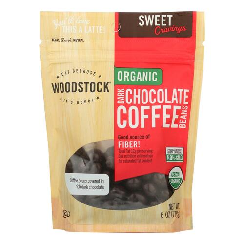 Woodstock Organic Dark Chocolate Coffee Beans - 1 Each 1 - 6 Oz - 042563017606
