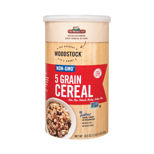 Woodstock 5 Grain Cereal - Case of 12 - 18.5 oz. - 042563017729