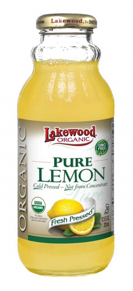LAKEWOOD: Organic Pure Juice Lemon, 12.5 oz - 0042608125754