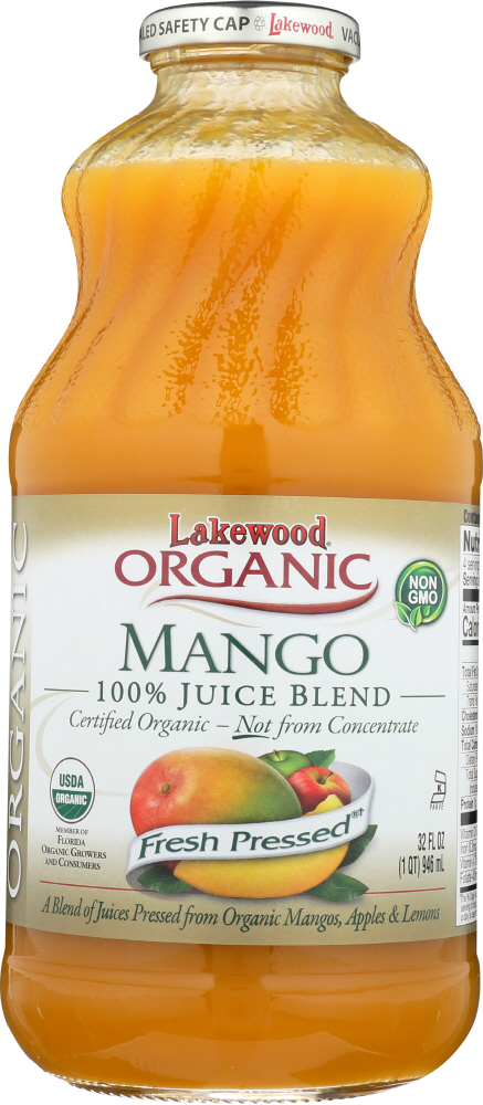 LAKEWOOD ORGANIC: Mango 100% Juice Blend, 32 oz - 0042608459200