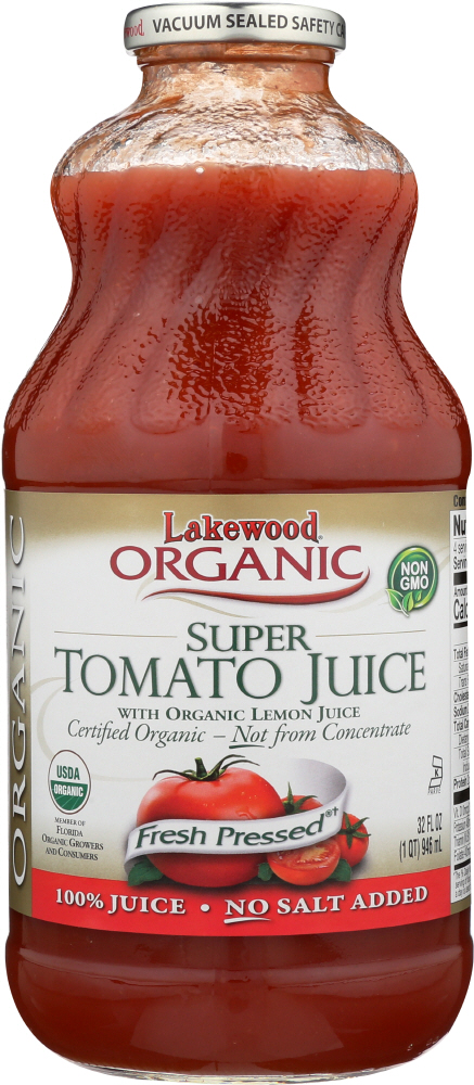 LAKEWOOD: Juice Super Tomato Organic, 32 oz - 0042608470144