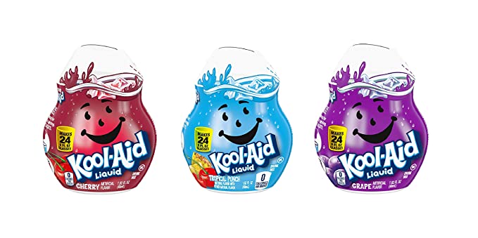  Kool-Aid Liquid Drink Mix Variety 3 Pack (Grape, Cherry and Tropical Punch) 1.62 fluid ounces each  - 043000057438