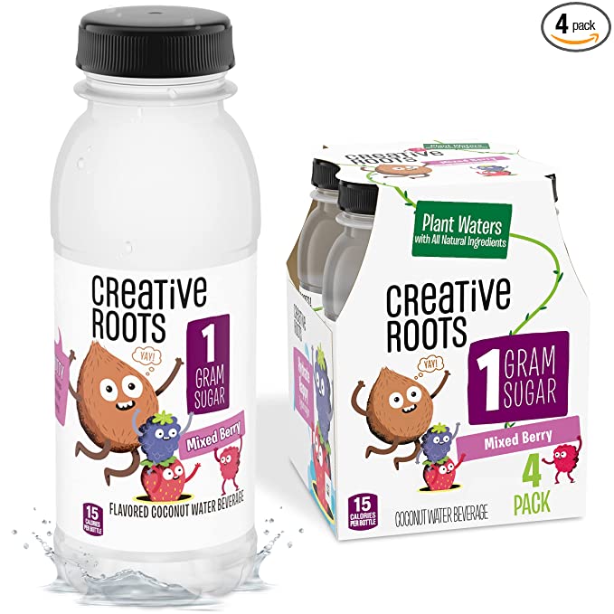  Creative Roots Mixed Berry Naturally Flavored Coconut Water Beverage, 4 ct Pack, 8.5 fl oz Bottles  - 043000087251