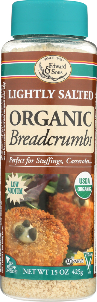 EDWARD & SONS: Bread Crumb Lightly Salted Organic, 15 oz - 0043182000581