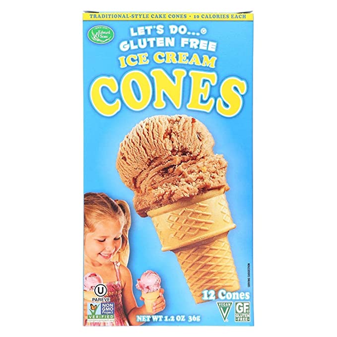  Lets Do, Cones Ice Cream Waffle Gluten Free, 1.2 Ounce  - 043182003520