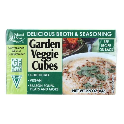 Edwards And Sons Natural Bouillon Cubes - Garden Veggie - 2.9 Oz - Case Of 12 - 043182003933