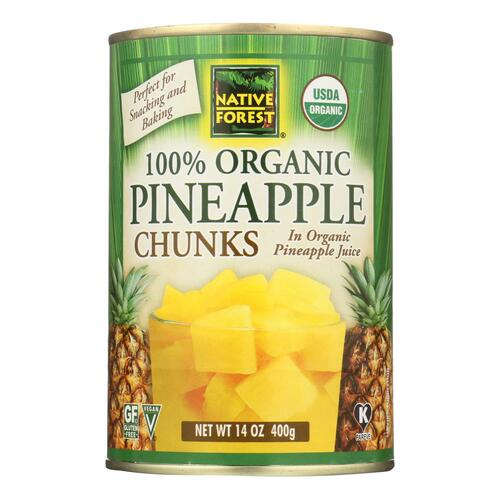 NATIVE FOREST: Organic Pineapple Chunks, 14 oz - 0043182008518