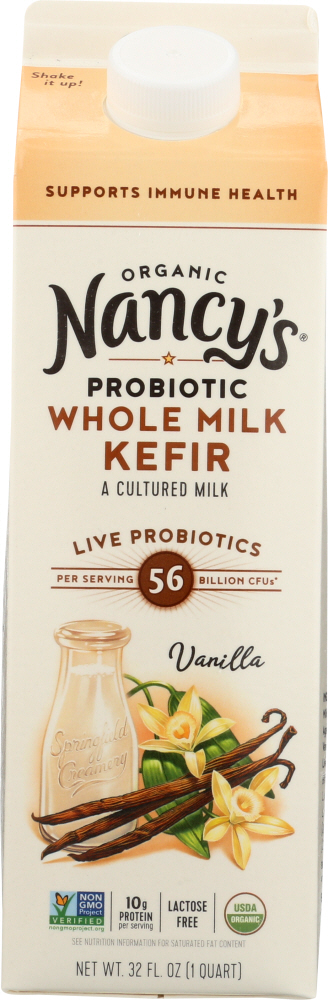 NANCYS: Kefir Whole Milk Vanilla, 32 oz - 0043192210024