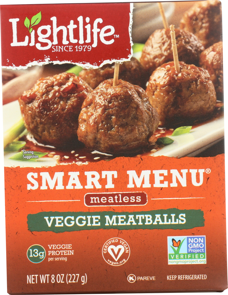 LIGHTLIFE: Smart Menu Veggie Meatballs, 8 oz - 0043454000042