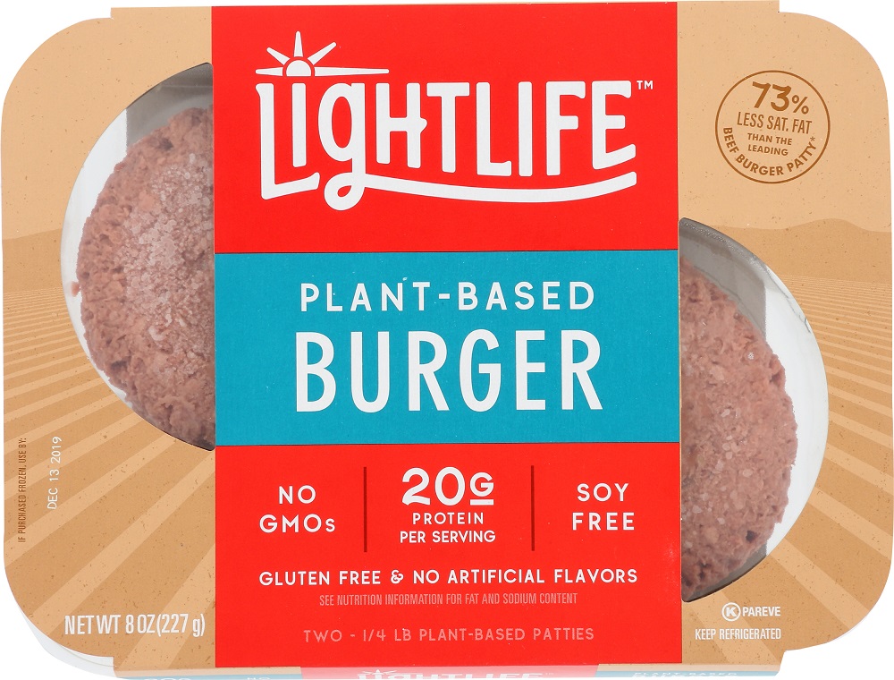 LIGHTLIFE: Plant-Based Burger, 8 oz - 0043454001001