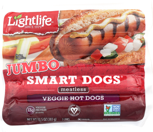 Veggie Hot Meatless Jumbo Smart Dogs, Veggie Hot - 043454100124