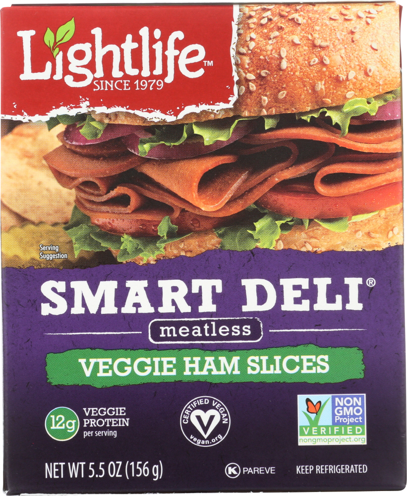 LIGHTLIFE: Smart Deli Plant Based Deli Slices Ham, 5.50 oz - 0043454100704