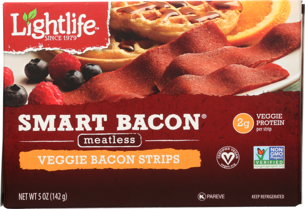LIGHTLIFE: Smart Bacon Veggie Bacon Strips, 5 oz - 0043454101046