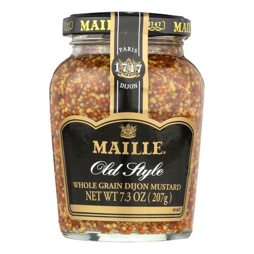 MAILLE: Old Style Whole Grain Dijon Mustard, 7.3 Oz - 0043646207587