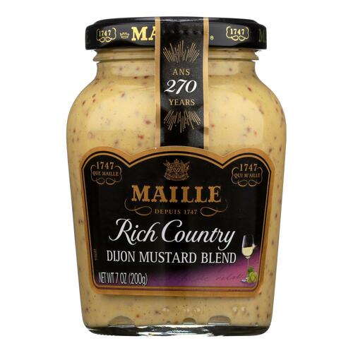 Maille Rich Country Dijon Mustard - Case Of 6 - 7 Oz. - 043646461019