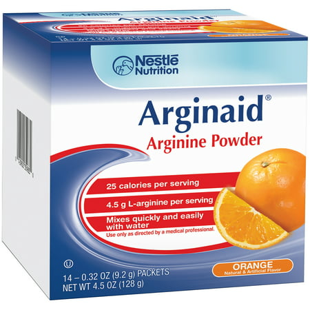 Nestle Arginaid Arginine Powder Orange .32 oz Packet 14 Ct - 043900359830