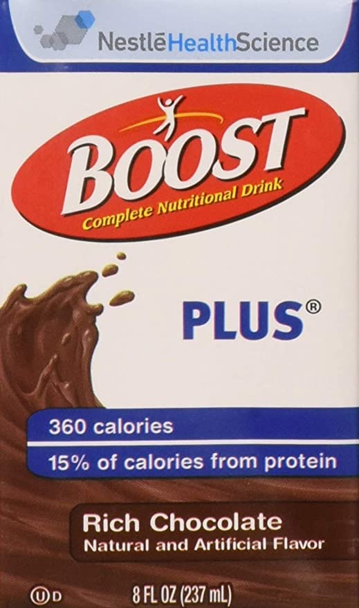 Boost Plus Rich Chocolate Nutritional Drink, 8 Fluid Ounce - 27 per case. - 043900932385