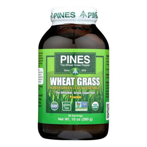 PINES WHEAT GRASS: Organic Wheat Grass Powder, 10 oz - 0043952000100
