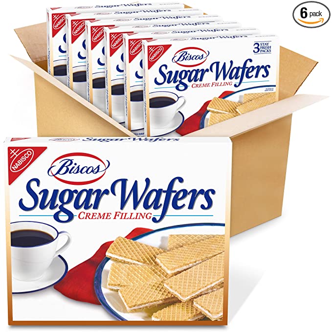 Biscos Creme Filled Sugar Wafers, 6 - 8.5 Ounce Boxes (Pack of 6) - 778894275698