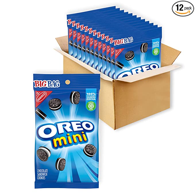  Oreo Mini Chocolate Sandwich Cookies Big Bag, 3 oz  - 044000006808