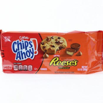 Nabisco chips ahoy! cookies chewy made w reeses pb cups1x9.5 oz - 0044000029913