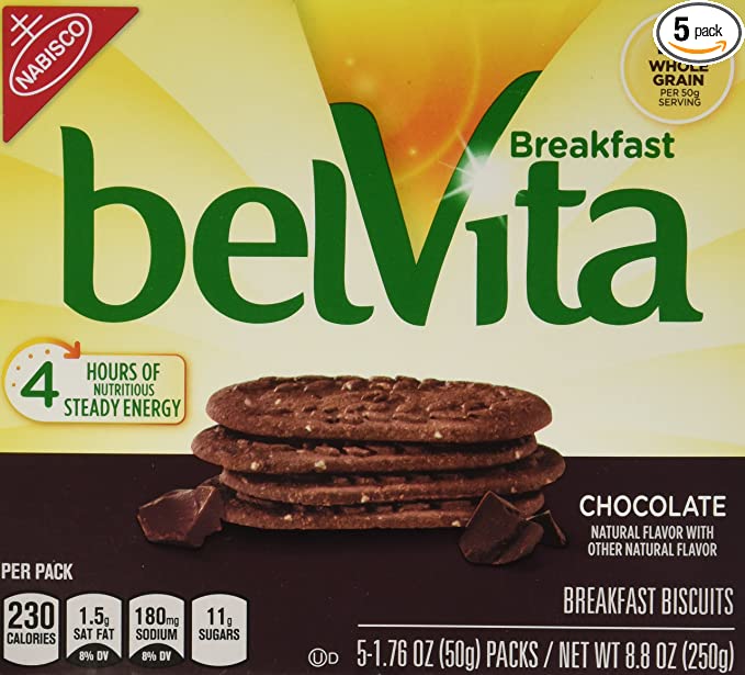  belVita Chocolate Breakfast Biscuits, 8.8 Ounce (Pack of 4) - 044000031947