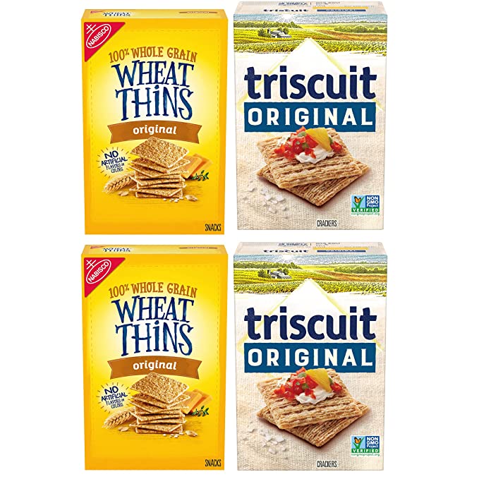  Wheat Thins Original and Triscuit Original Crackers Variety Pack, 4 Boxes - 044000066307