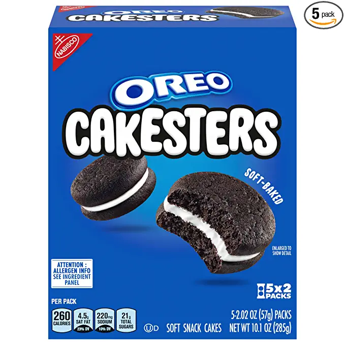  OREO Cakesters Soft Snack Cakes, 5 - 2.02 oz Snack Packs  - 044000069940